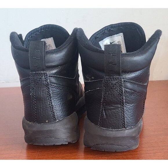 Nike Manoa LTR Kid's Shoes 11C BQ5373-001 Black Mid Top Lace-up Sneakers - Picture 9 of 10